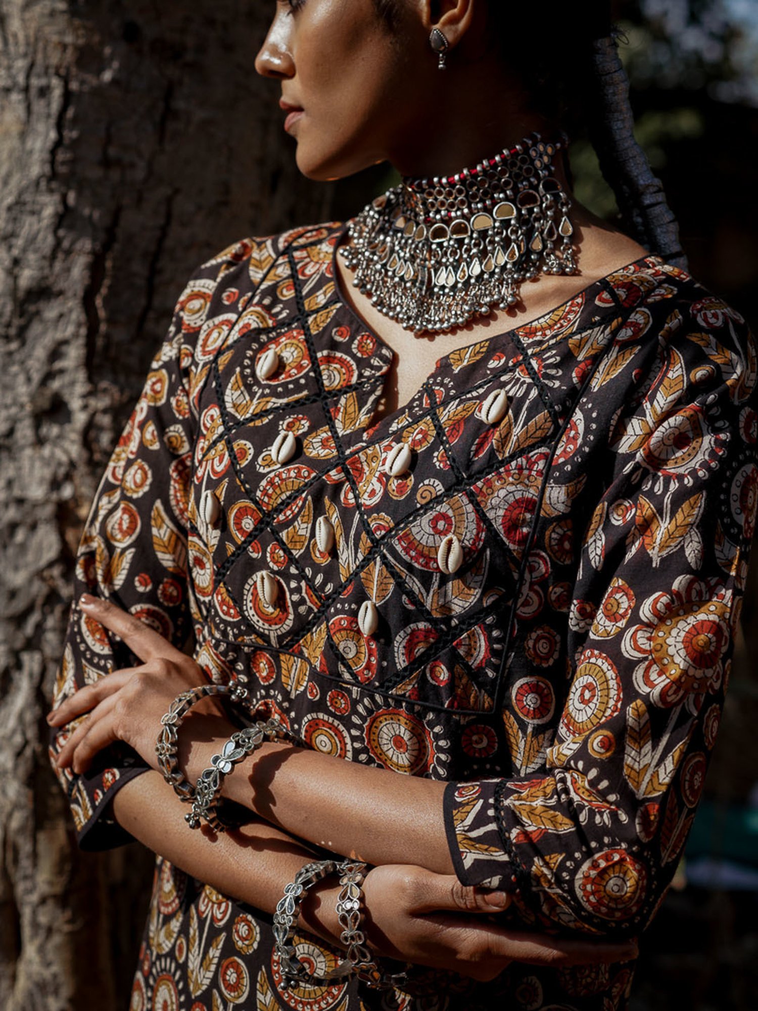 Akiso Black Block Printed Straight Kurta On Yoke And Straight Pants Set ( Set Of 2 )