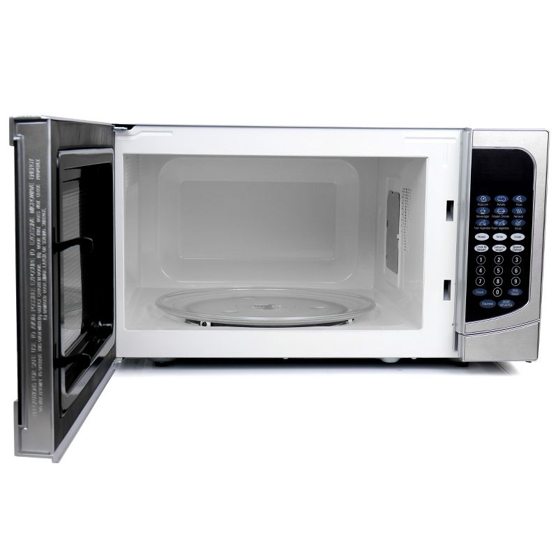 Oster 1.6 Cubic Ft. 1000 Watt Countertop Microwave Oven in Silver