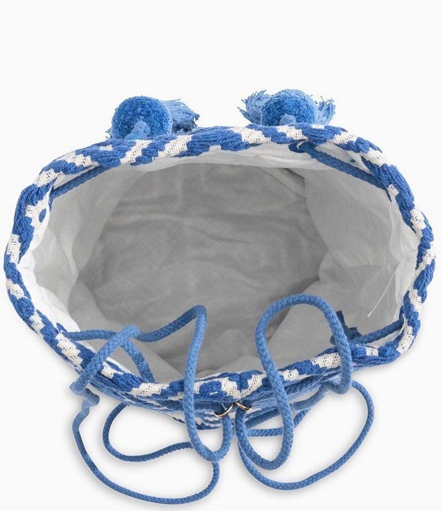 Southern Tide Ikat Pom Pom Tassel Detail Backpack