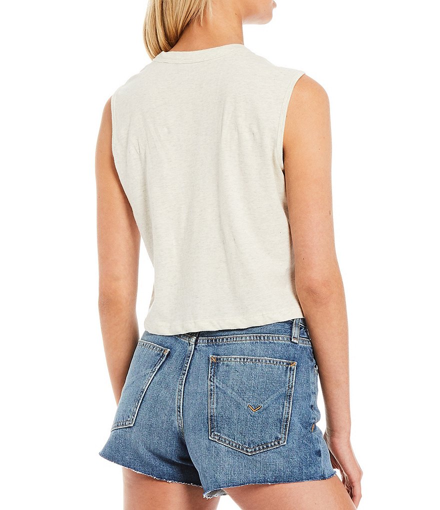 French Connection Knit Jersey Crew Neck Tank