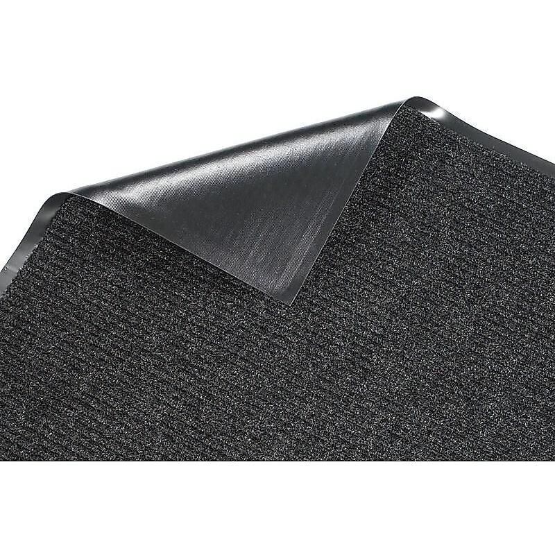 1'4"x2'4" Rectangle Indoor and Outdoor Polyurethane Floor Mat Black - PiccoCasa
