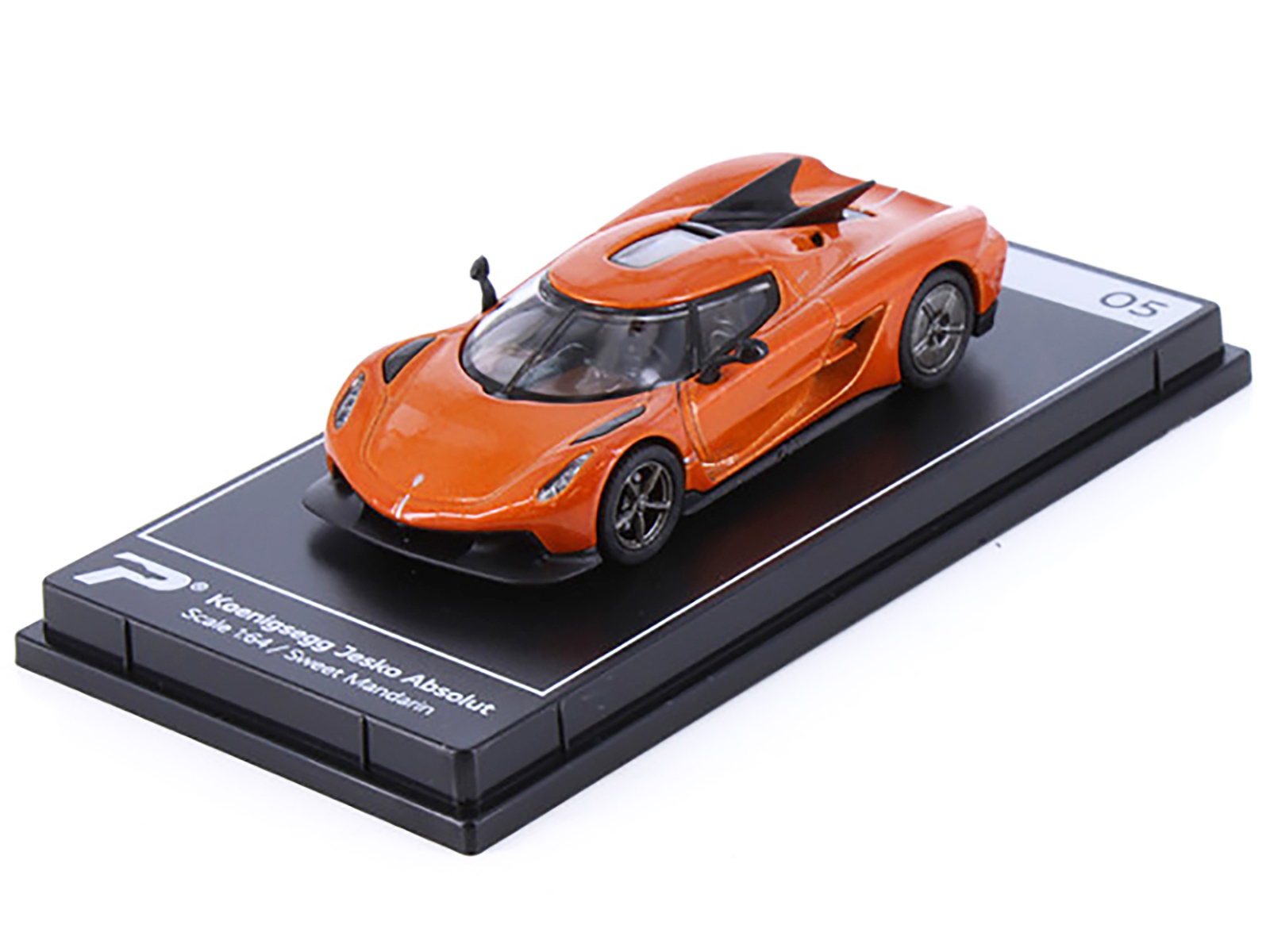 Koenigsegg Jesko Attack Orange Metallic with Black Stripes 1/18 Model Car by GT Spirit