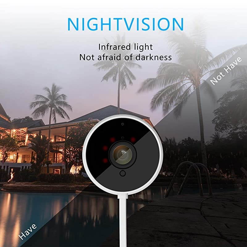 Outdoor Security Camera,  1080P Wireless WiFi Netvue Camera Home Surveillance Bullet Camera, IP66 Waterproof, Support 2 Way Audio Talk, Night Vision, Motion Detection, Cloud Storage Service