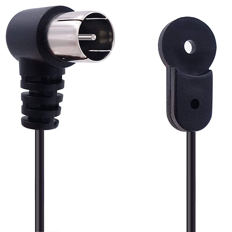 75 Ohm FM Antenna for Stereo Receiver Indoor FM Radio Antenna F Type Male Plug Connector Adapter Coax Coaxial Cable FM Antenna for AV Home Theater Amplifier