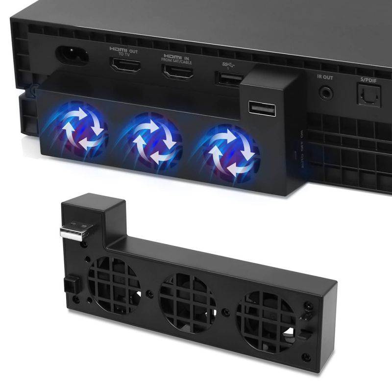ROME CARE New USB Cooling fan for Xbox One X Console,Cooling System for Xbox One X with 3 Cooling Fans and 2.0 USB Port - Only for Xbox one X-Black