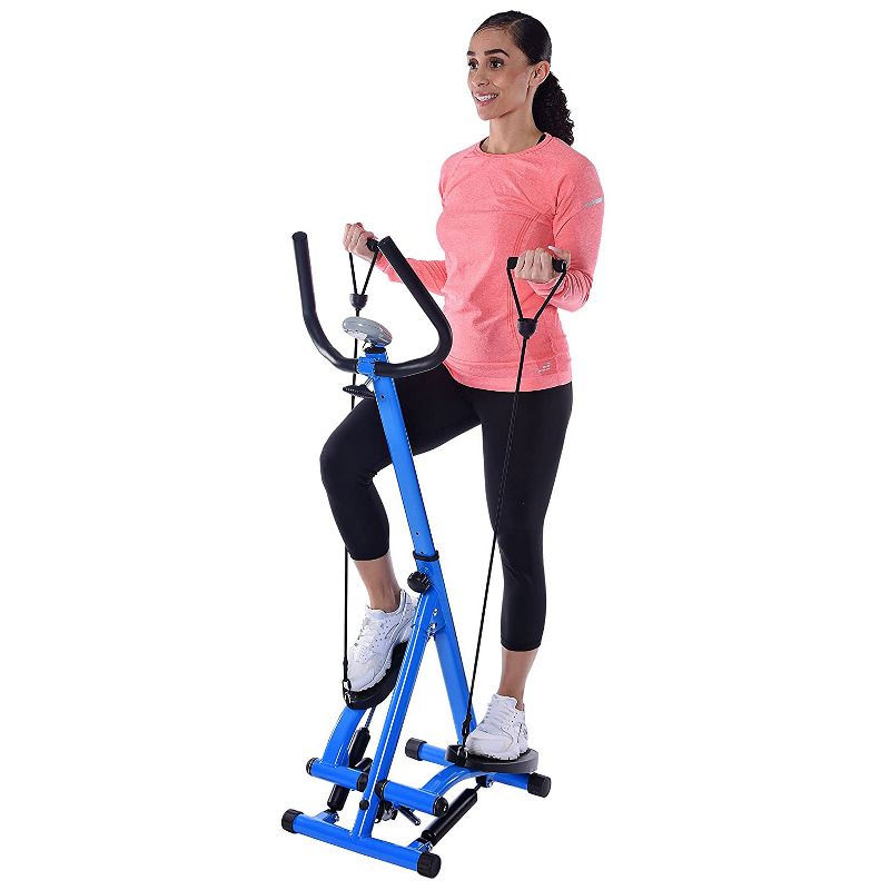 Stamina 40-0058 Space Saving Folding and Rolling At Home Exercise Fitness Cardio Steppers Machine, Blue