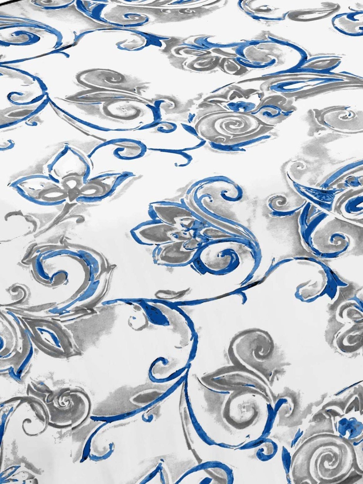 Ariana Rome Floral Blue 210 TC Cotton Super king Bedsheet with 2 Pillow Covers