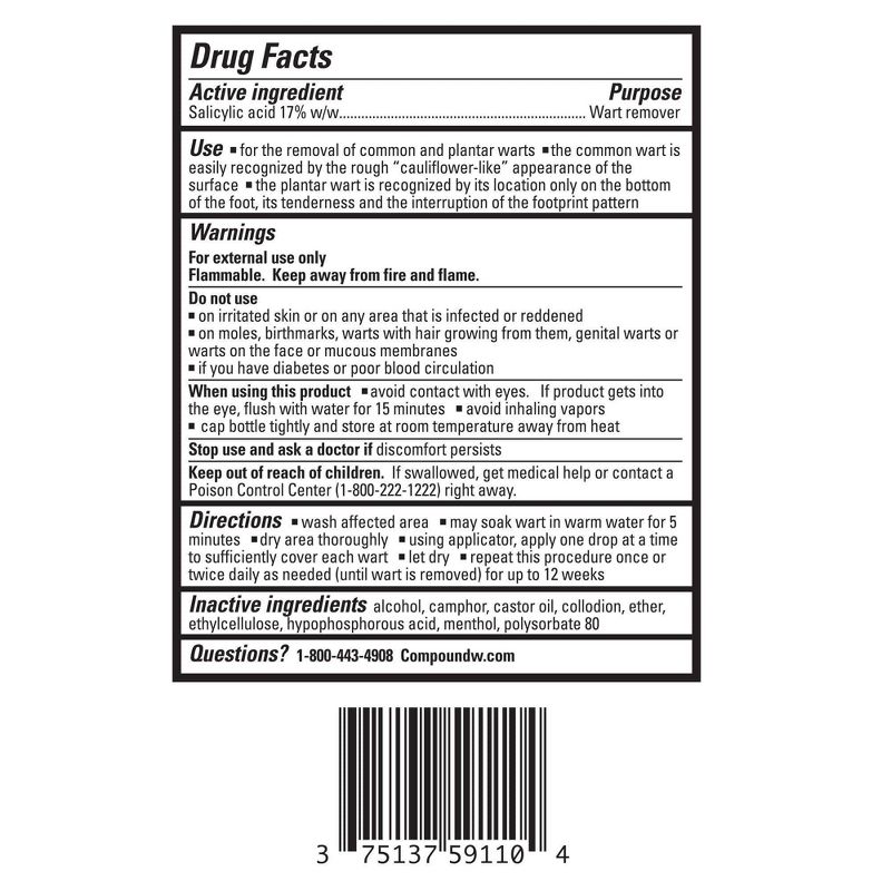 Compound W Maximum Strength Fast Acting Liquid Wart Remover - 0.31 fl oz