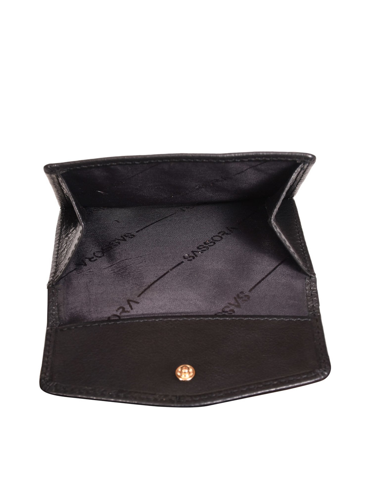 SASSORA Black Solid Rfid Bi-Fold Wallet for Women