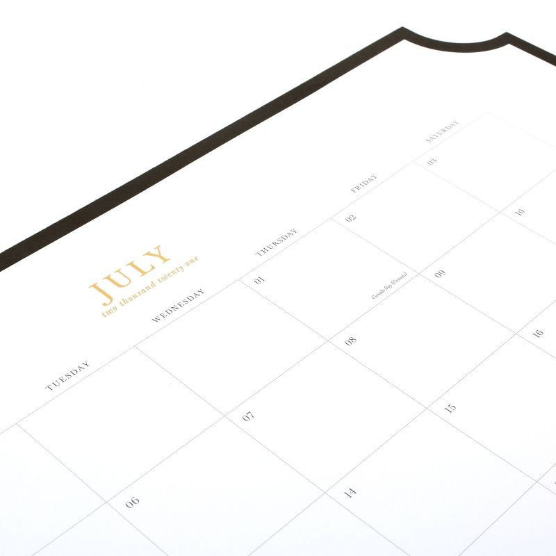 2021-22 Academic Desk Pad Monthly Black - Sugar Paper™