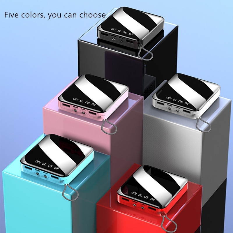 6000 Mah Mobile Power Battery Pack Mobile Power Bank With Dual USB and LED Lighting Mini Power Bank