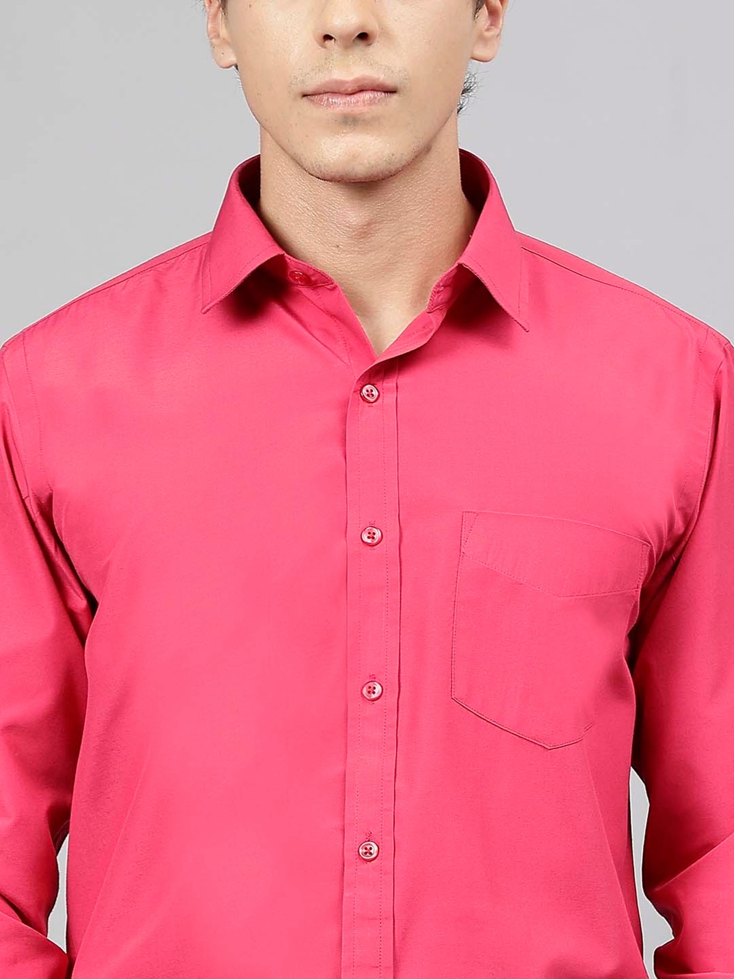 English Navy Magenta Slim Fit Shirt