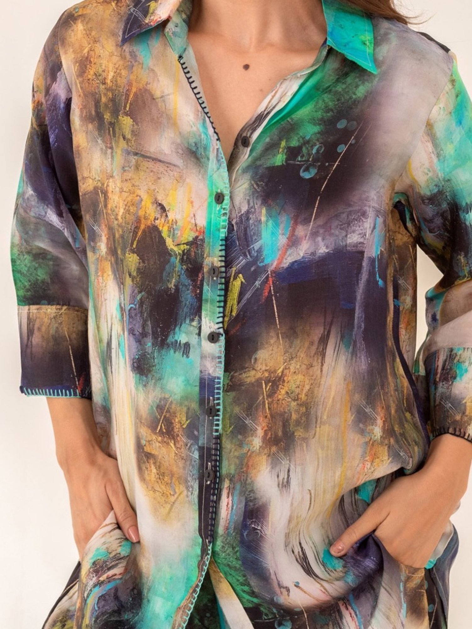 Kameez By Pooja Multi Color Shirt with Pant