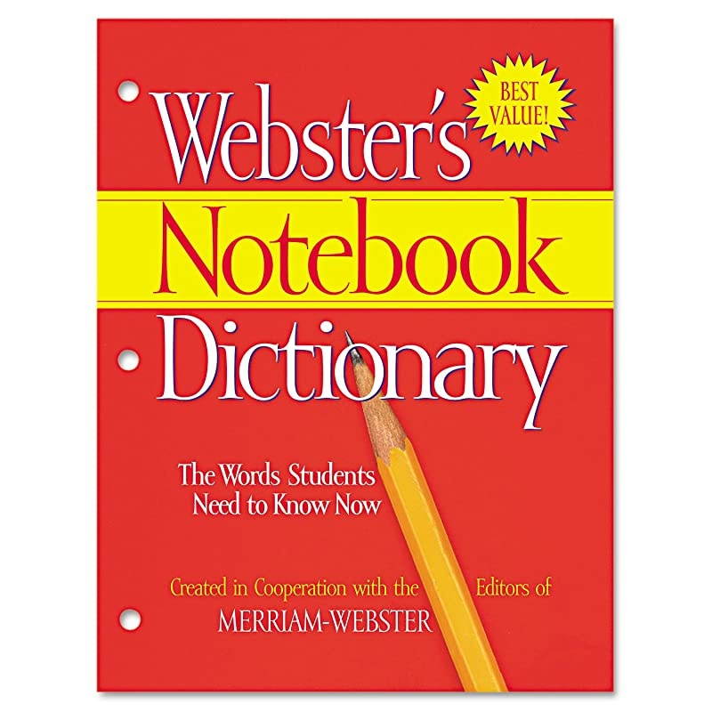 Notebook Dictionary Three Hole Punched Paperback 80 Pages MERFSP0566