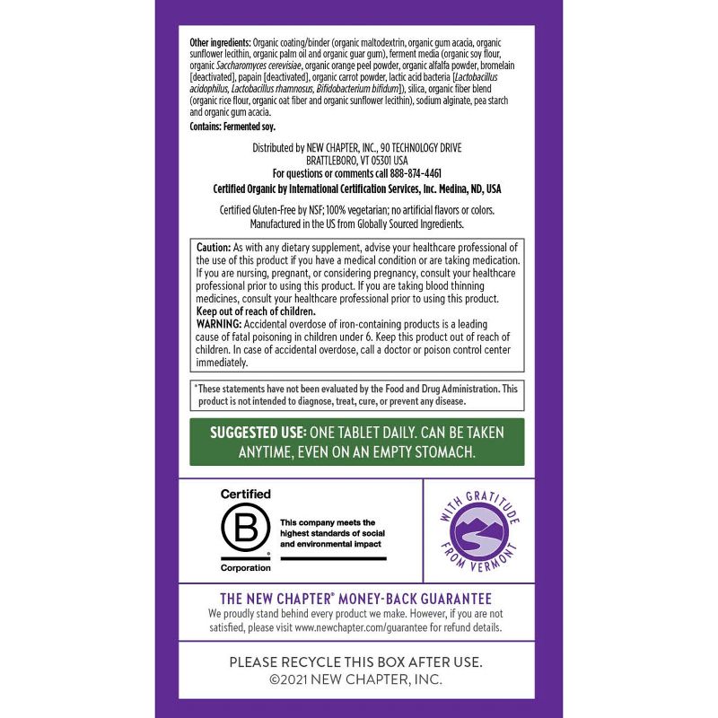 New Chapter Women's One Daily Multivitamin Tablets - 30ct