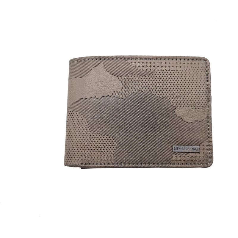 Members Only Men's Vegan Leather Camouflage RFID Protection Bifold Wallet