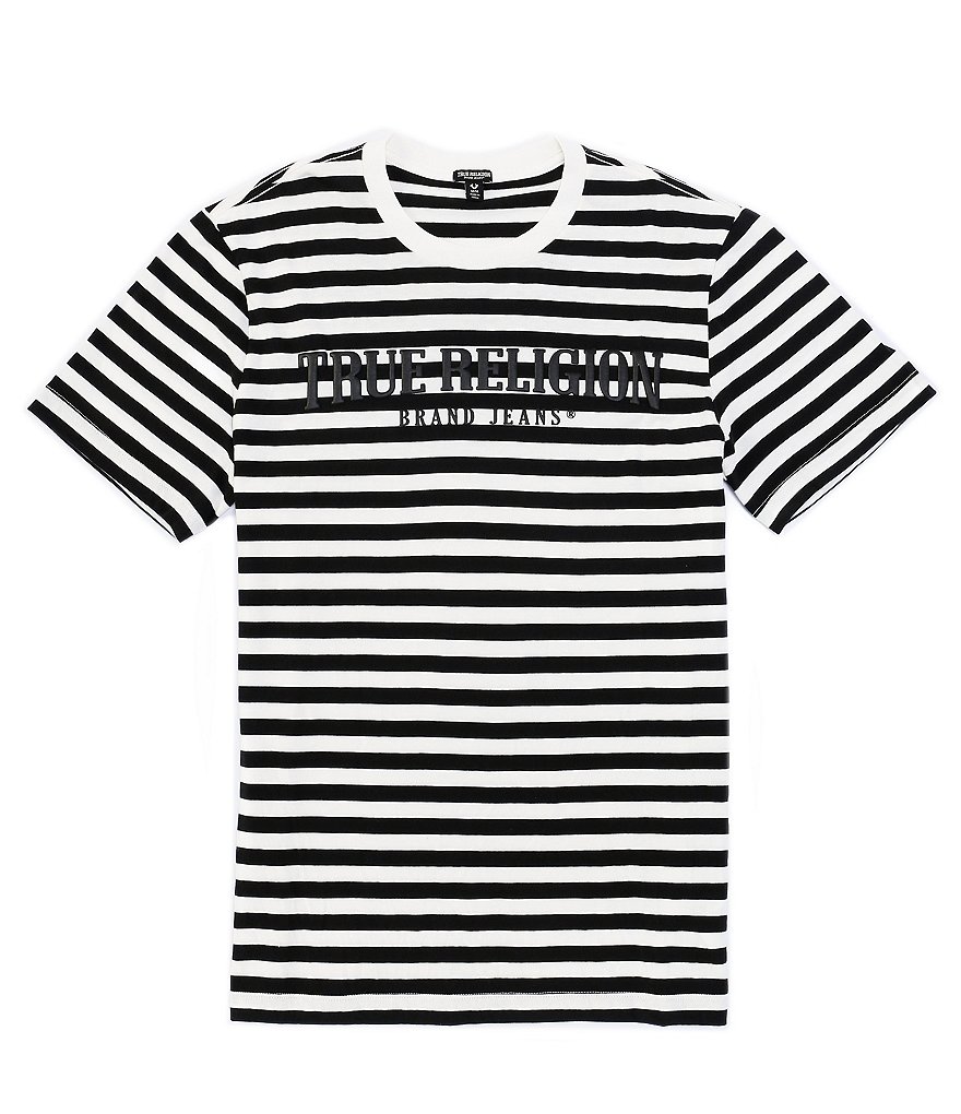 True Religion Striped Logo Short-Sleeve T-Shirt