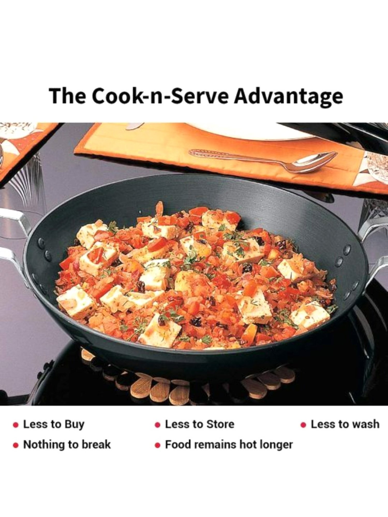 Hawkins Black Aluminium Deep Fry Pan With Lid (3.75L)