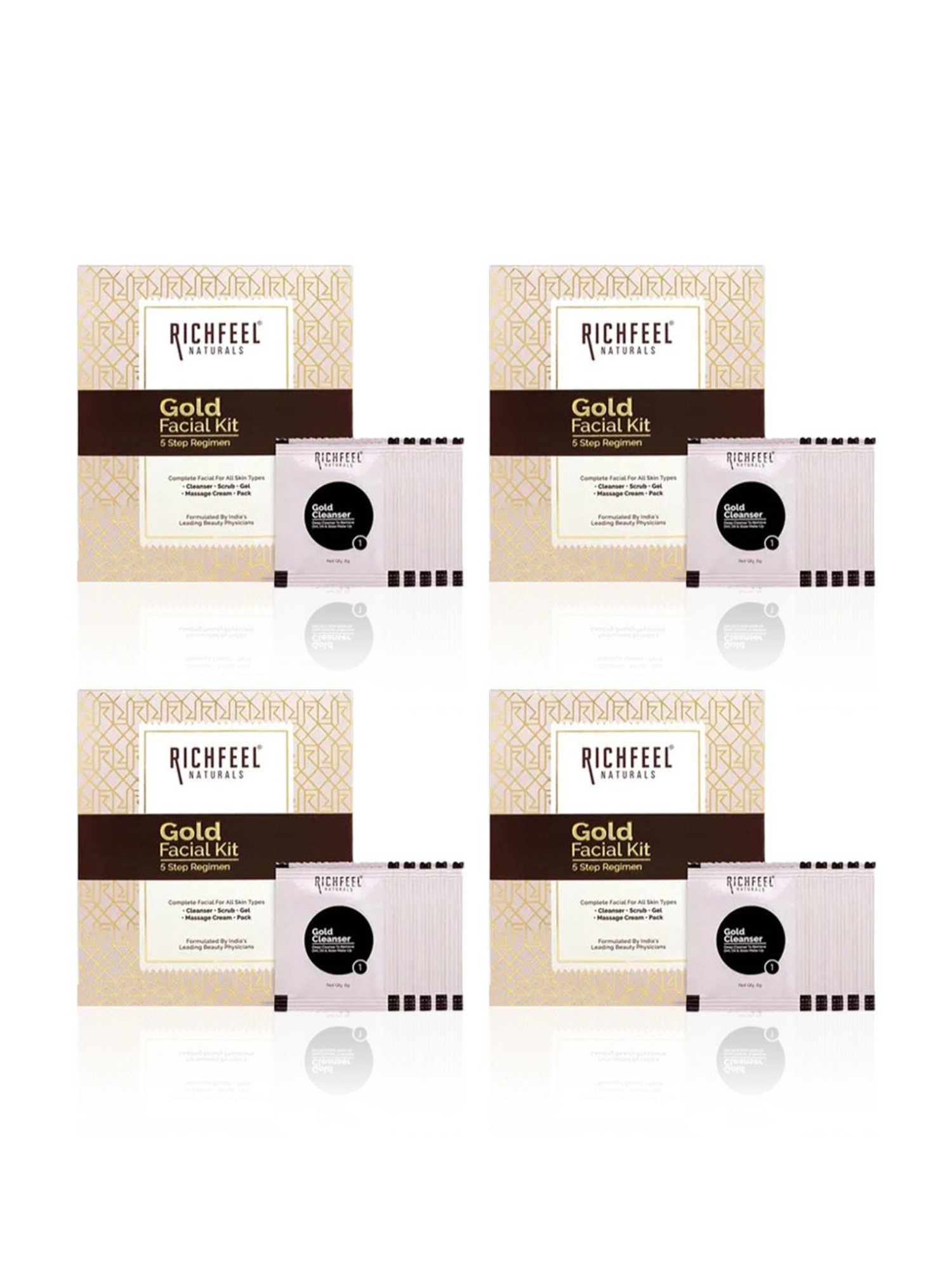 Richfeel Gold Facial Kit - Pack of 4