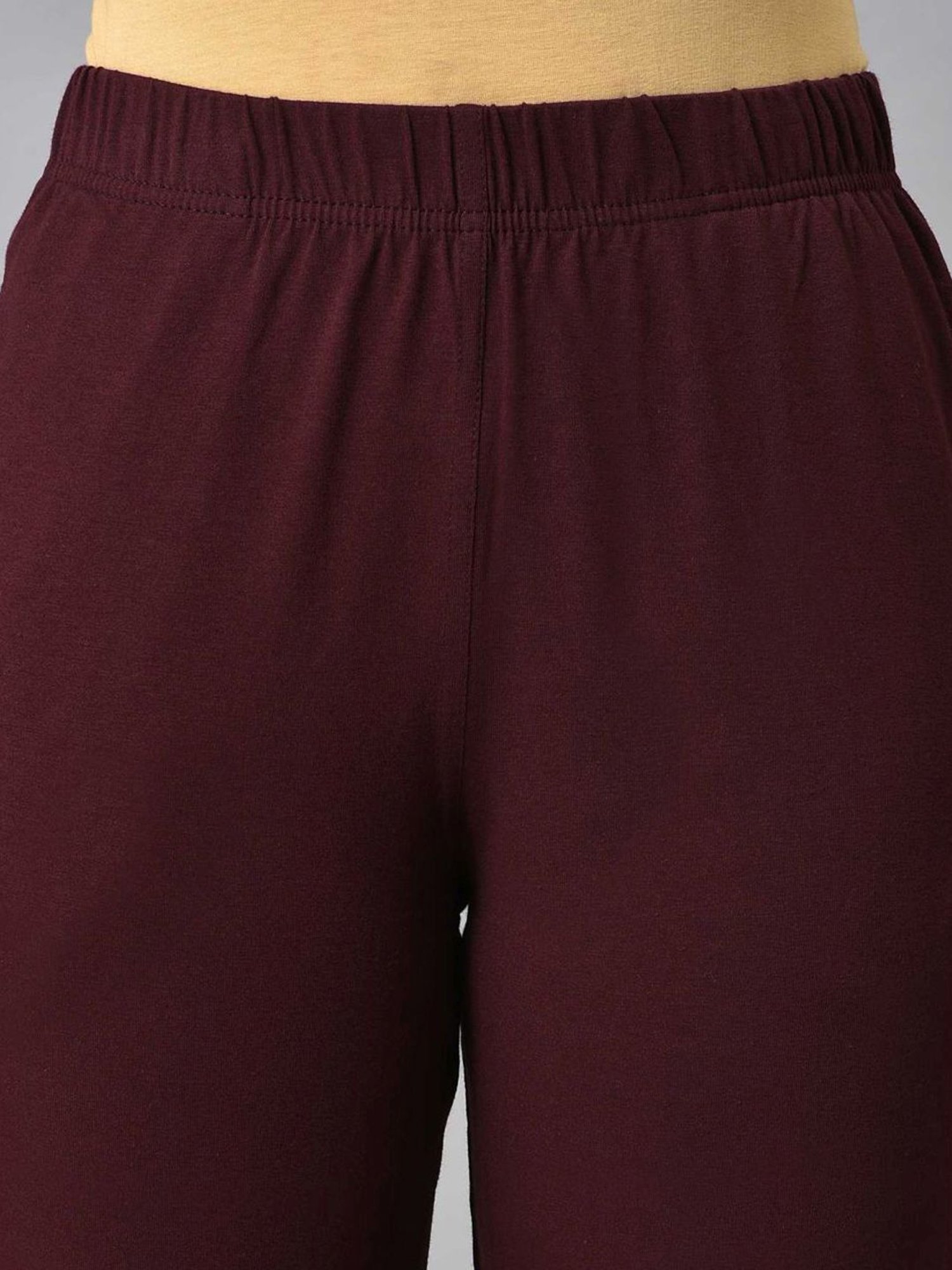 Elleven from Aurelia Maroon Regular Fit Pants