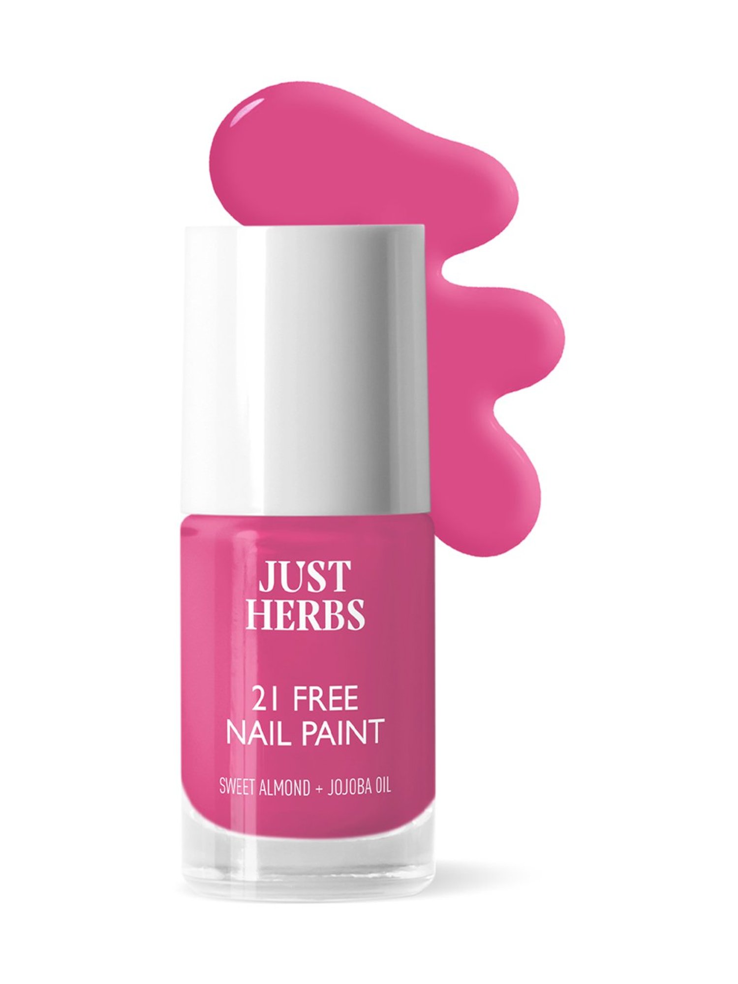 JUST HERBS 21 Free Nail Paint Fuschia Pink - 6 ml