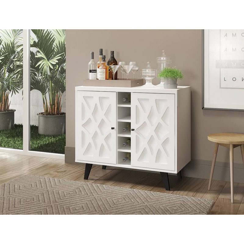 TV Stand with Cabinets White - Home Source