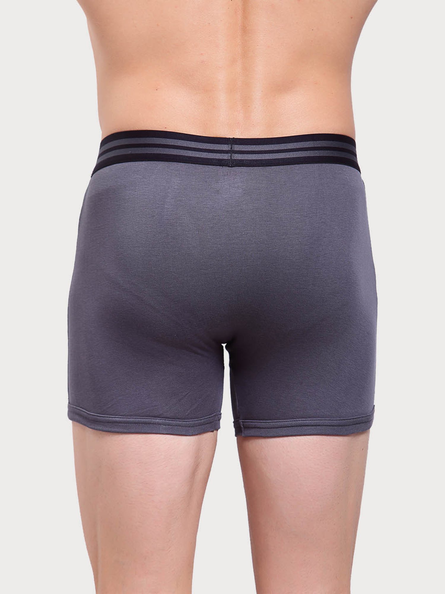 Zoiro Dark Denim & Smoked Pearl Cotton Regular Fit Trunks - Pack Of 2