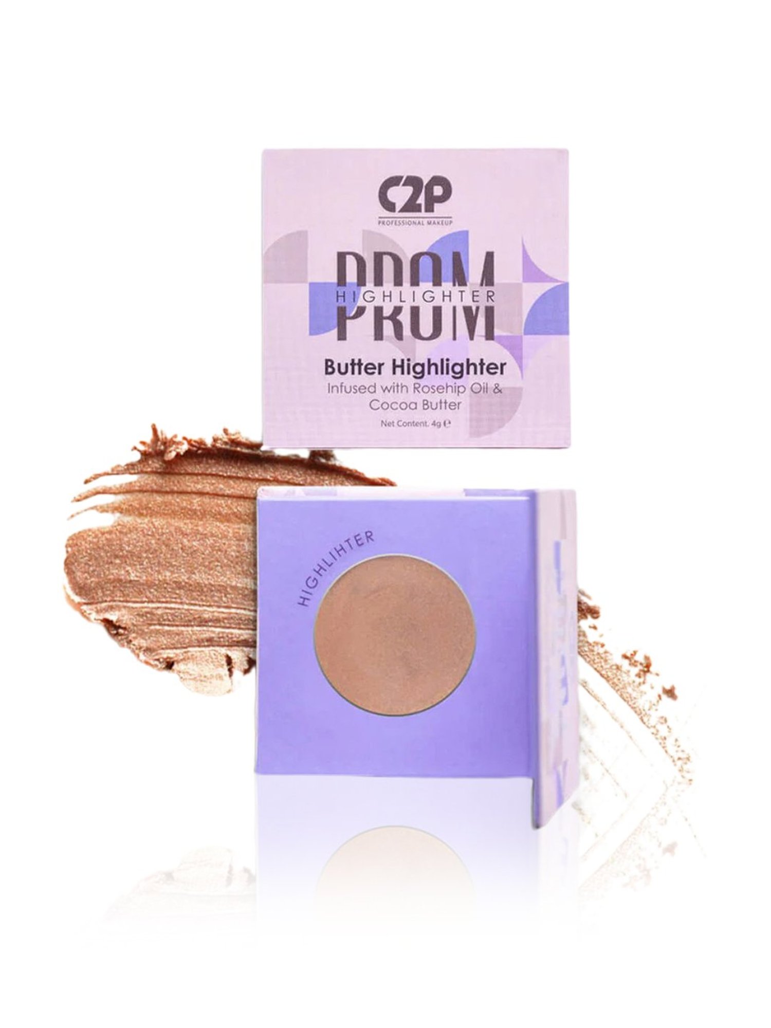 C2P PROFESSIONAL MAKEUP Prom Butter Highlighter Champagne Pop 02 - 4 gm