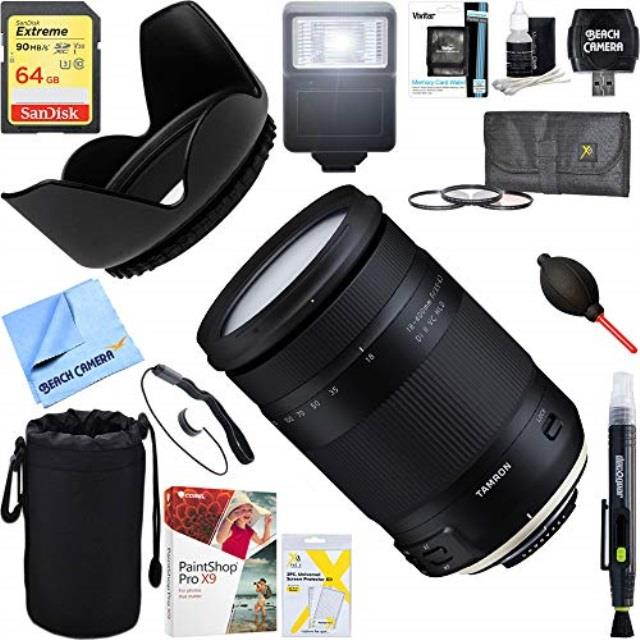 Tamron 18-400mm f/3.5-6.3 Di II VC HLD Lens for Nikon Mount + 64GB Ultimate Kit