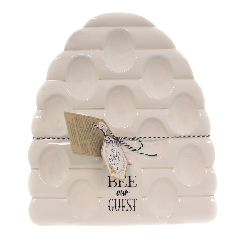 Tabletop 12.0" Bee Our Guest Egg Plate Deviled Eggs Amscan  -  Serving Platters