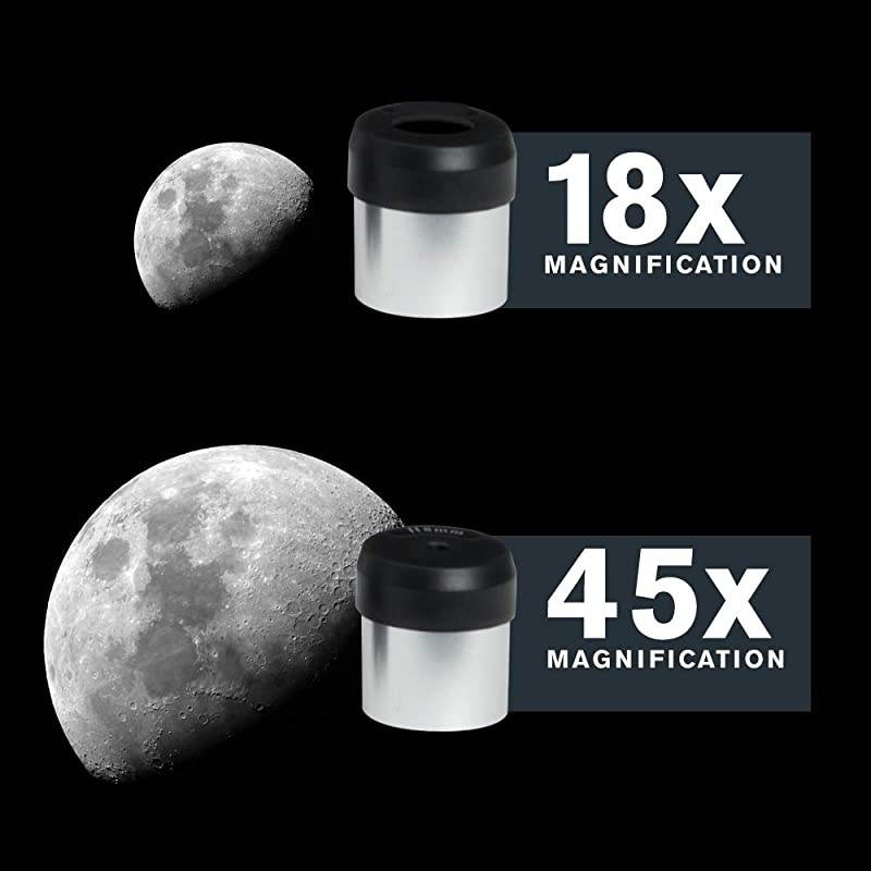 50mm Travel Scope - Portable Refractor Telescope - Fully-Coated Glass Optics - Ideal Telescope for Beginners - BONUS Astronomy Software Package