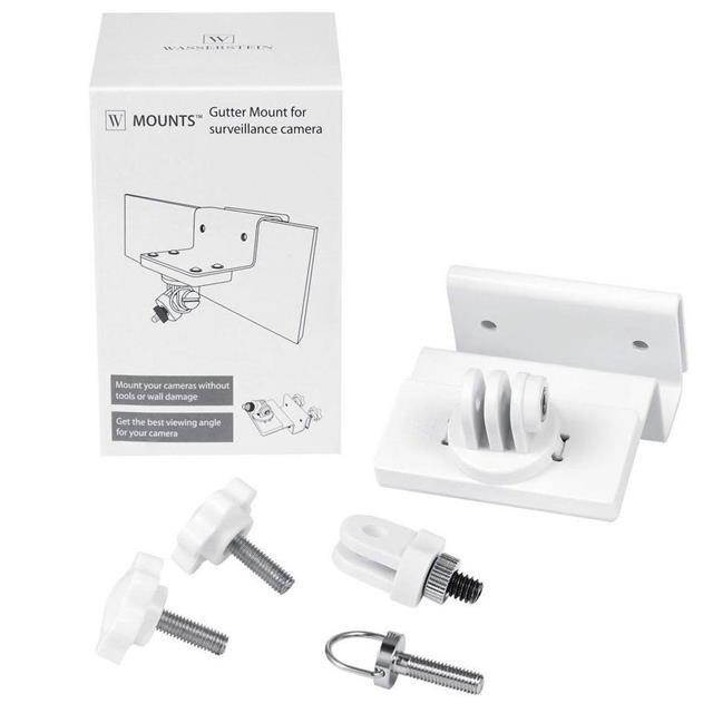 Wasserstein Weatherproof Gutter Mount for Arlo Pro, Arlo Pro 2 & Arlo HD, White