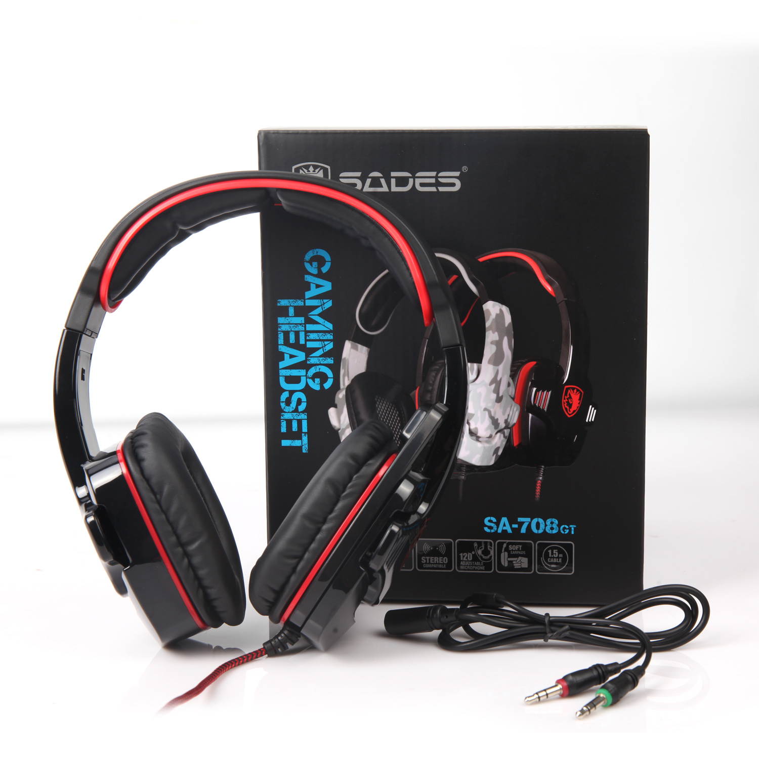 PS4 Gaming Headset, Stereo Gaming Headphone with Microphone Vibration for Laptop PC/Xbox one