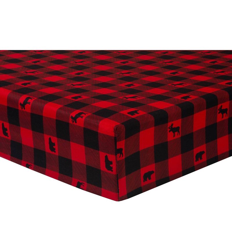 Sammy & Lou Lumberjack Microfiber Crib Sheet - 2pk