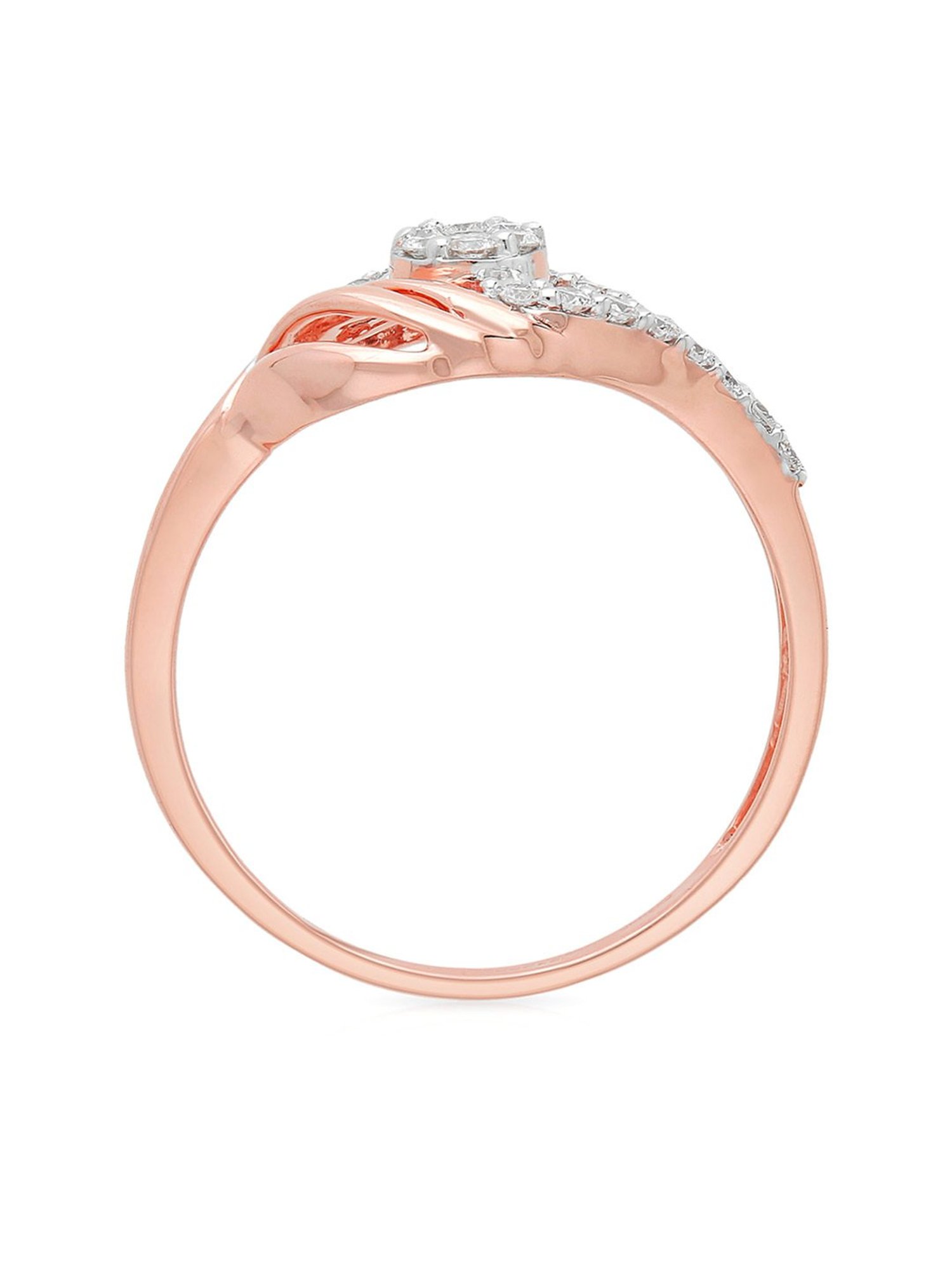 Mia By Tanishq Nature's Finest 14k Yellow Zigzag Treasures Gold Diamond Ring