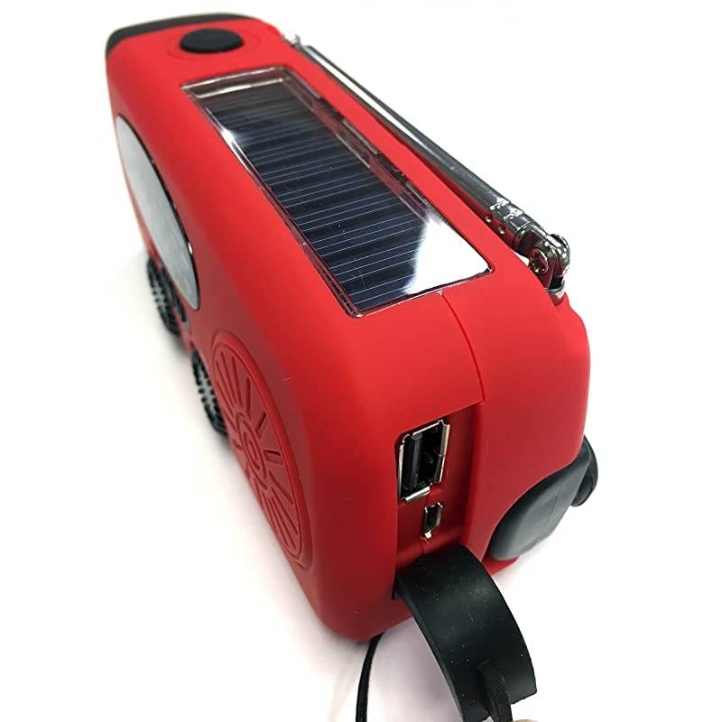 Version] 2-Pack HY-88WB Emergency Dynamo Solar Self Powered AM/FM/WB(NOAA) Radio, Stronger Replaceable 2000mAh Lithium-ion Battery, Flashlight, Charger for Smartphones and USB Devices