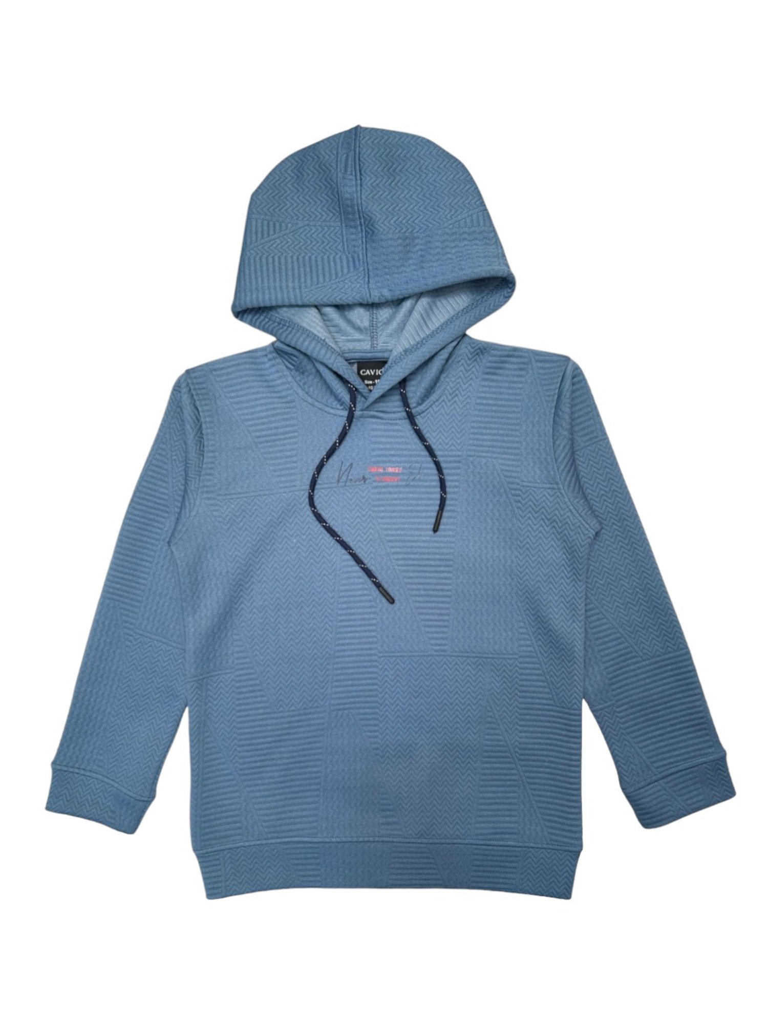 Cavio Kids Blue Solid Full Sleeves Sweatshirt