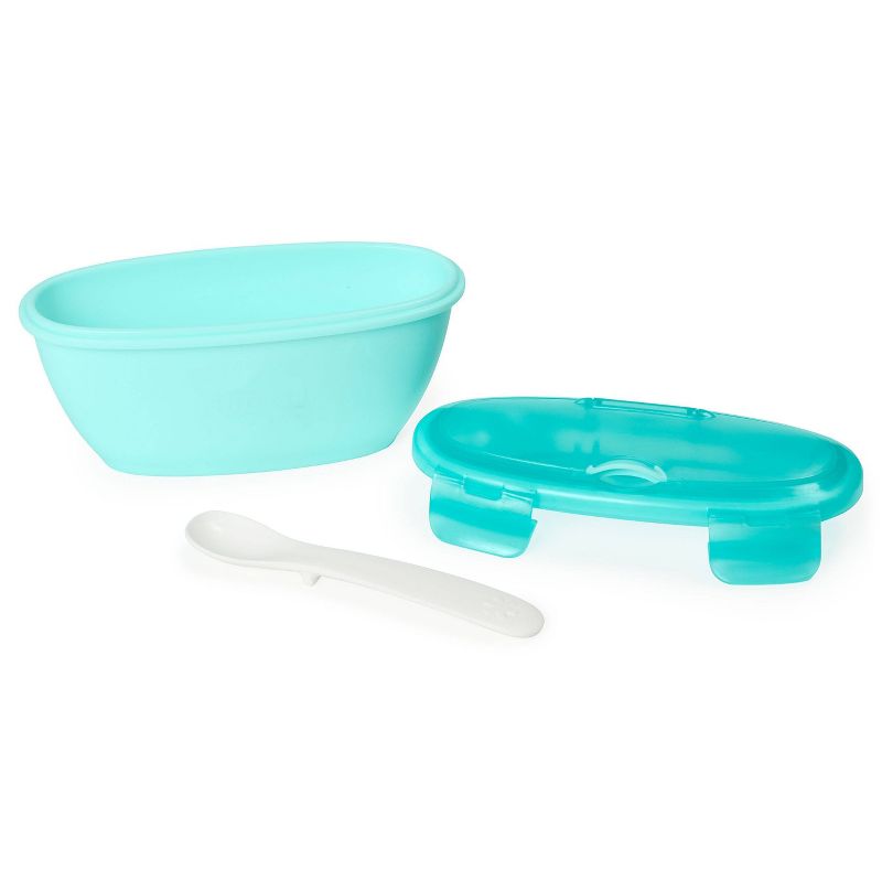 Skip Hop Easy-Serve Travel Bowl & Spoon - Teal