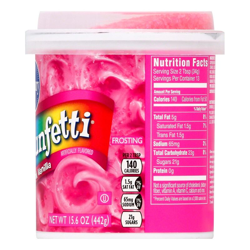 Pillsbury Funfetti Hot Pink Vanilla Frosting -15.6oz