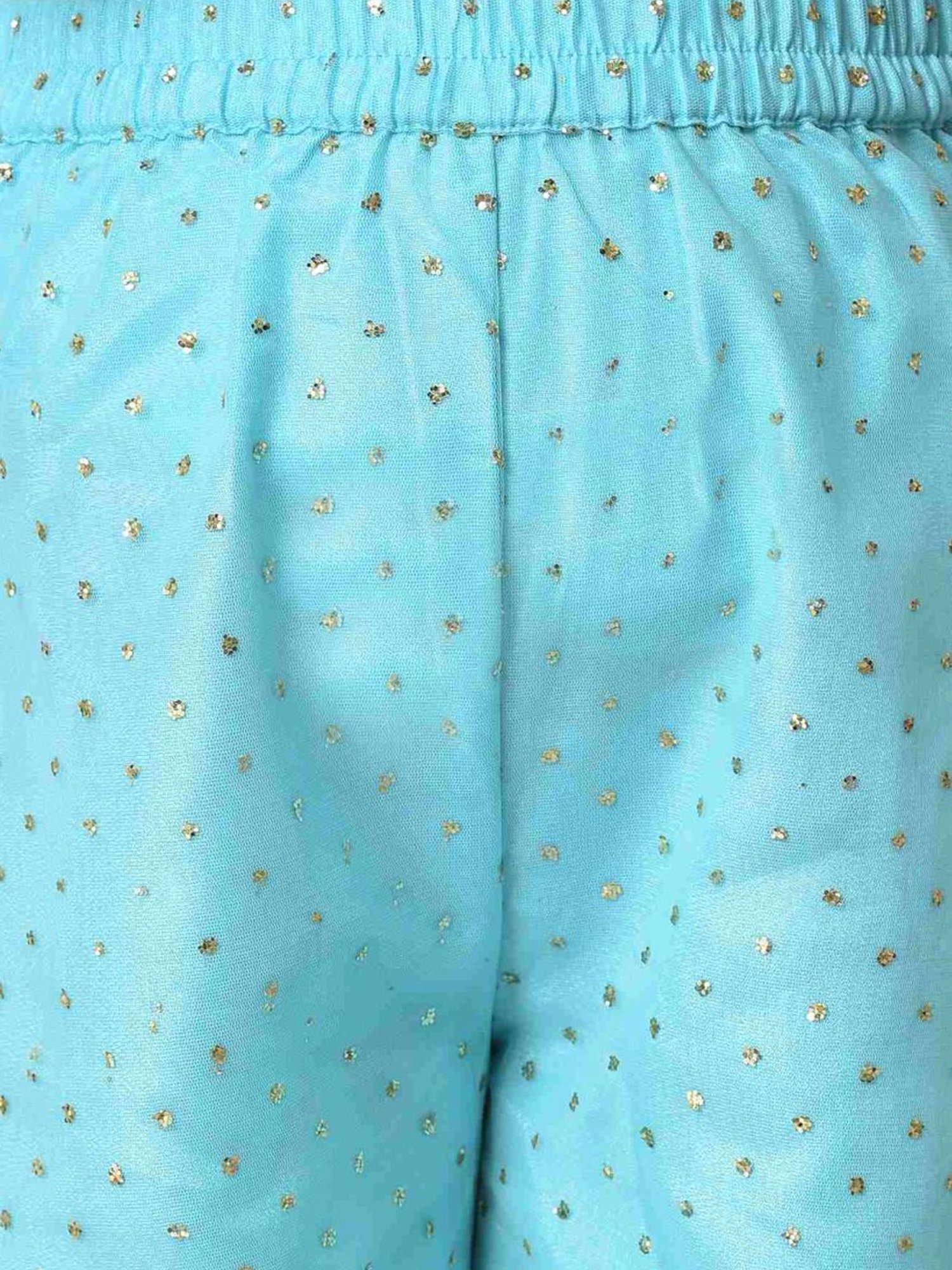 Aurelia Kids Peach & Blue Printed Full Sleeves Top Set