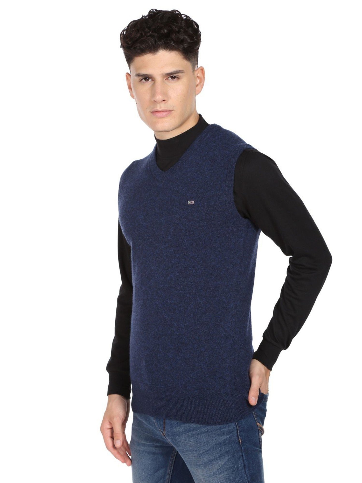 Arrow Sports Blue Regular Fit Sweater