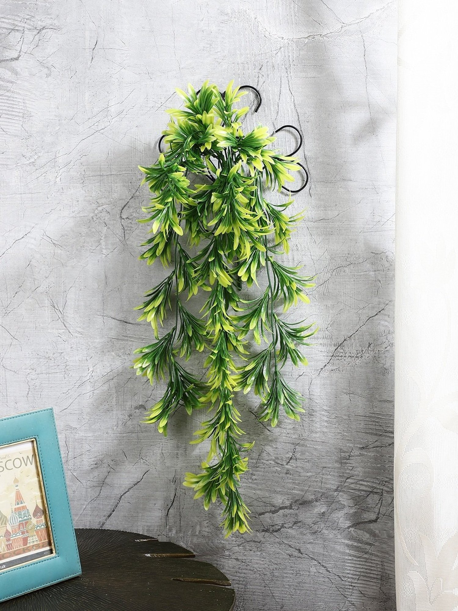 Foliyaj Multicolor Plastic Artificial Vine with Metal Wall Stand