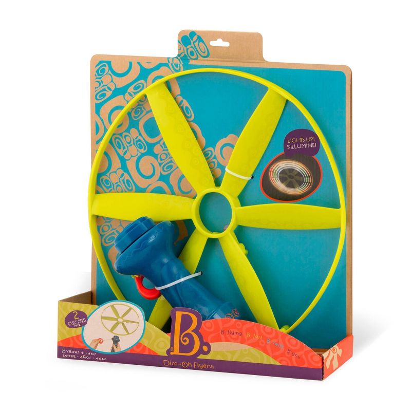 B. toys Flying Disc with Launcher Disc-Oh Flyers