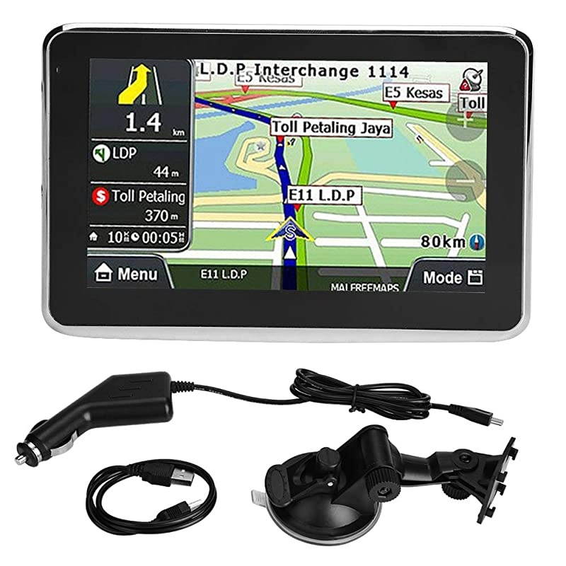 Universal 5 Inch Touch Screen GPS Navigation System for Car Truck 256MB 8GB MP3 FM Europe MapLifetime MapsLive TrafficLive ParkingDriver AlertsAutomatic Voice
