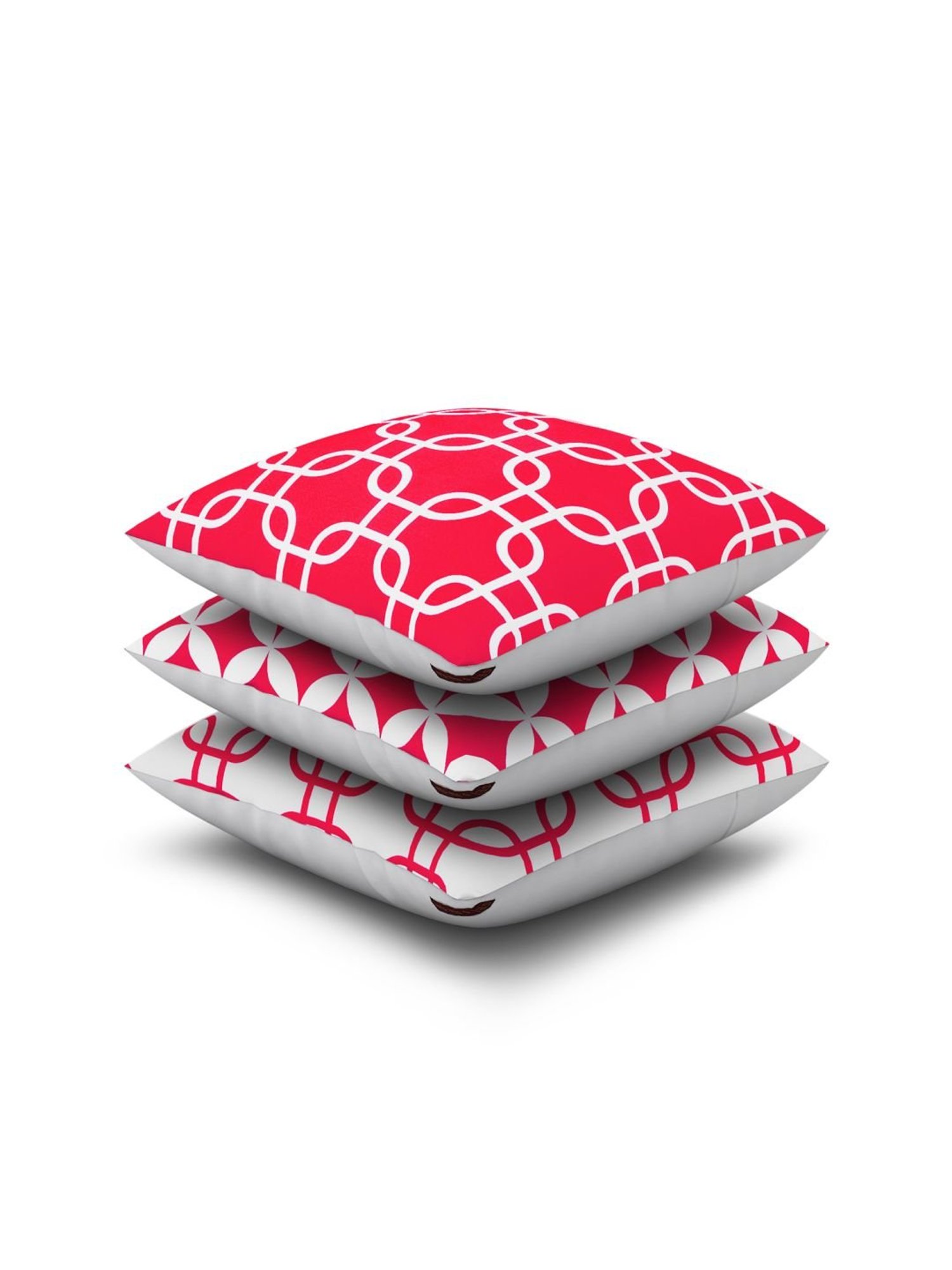 SEJ by Nisha Gupta Pink & White Cushion Covers - Set of 3