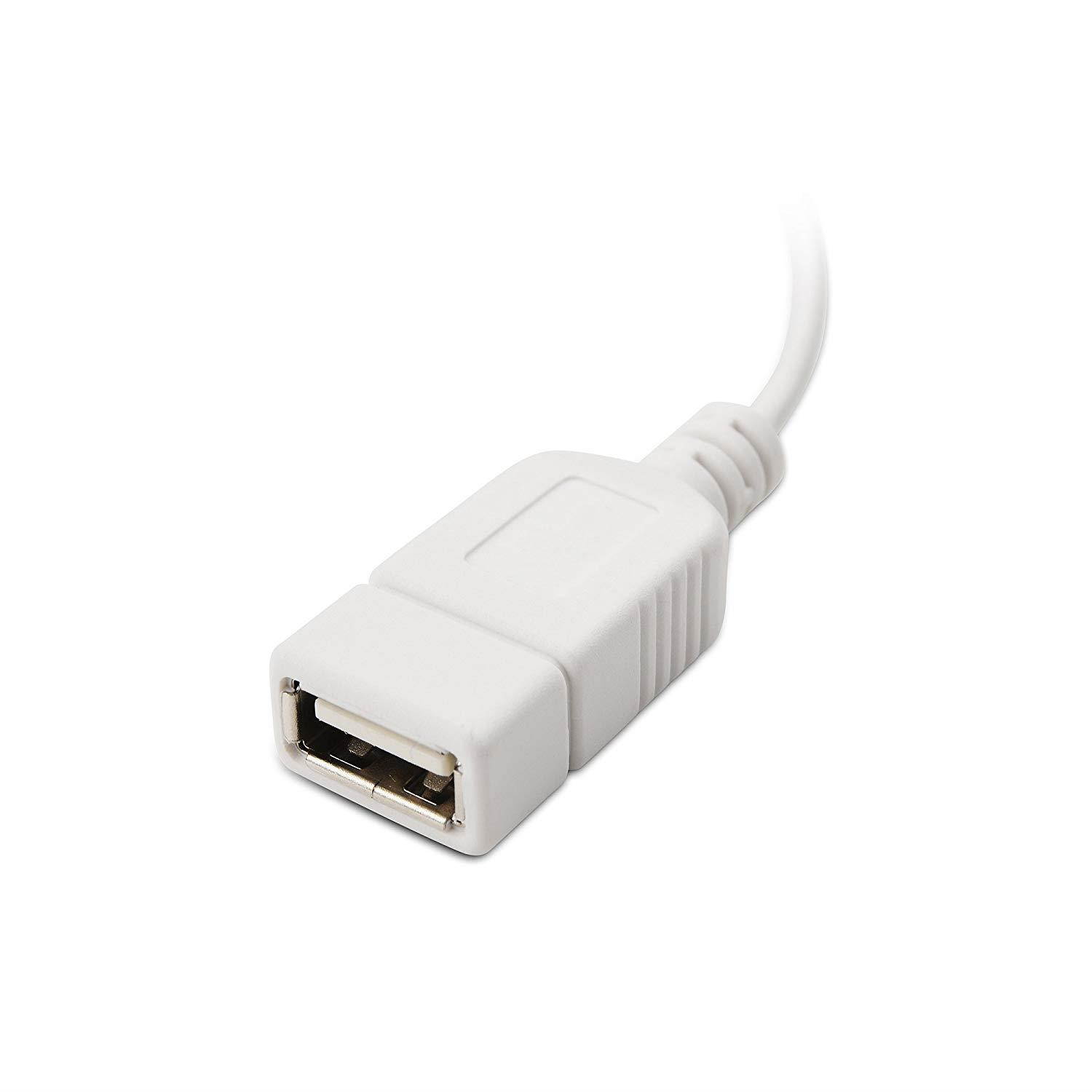 Cable Matters USB 2.0 Type C (USB-C) to Type A (USB-A) Adapter 6 Inches in White