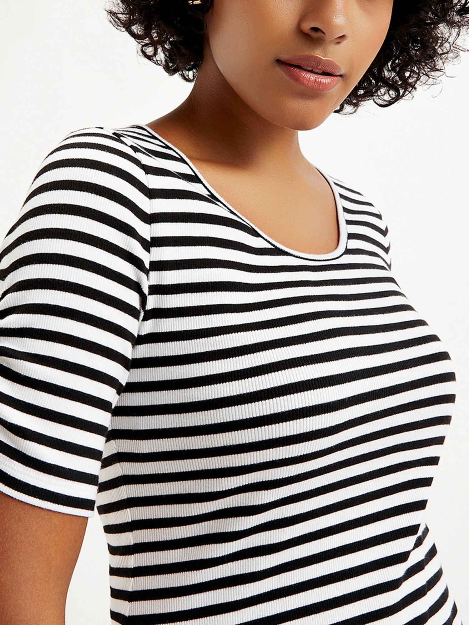 Levi's Black & White Striped Top