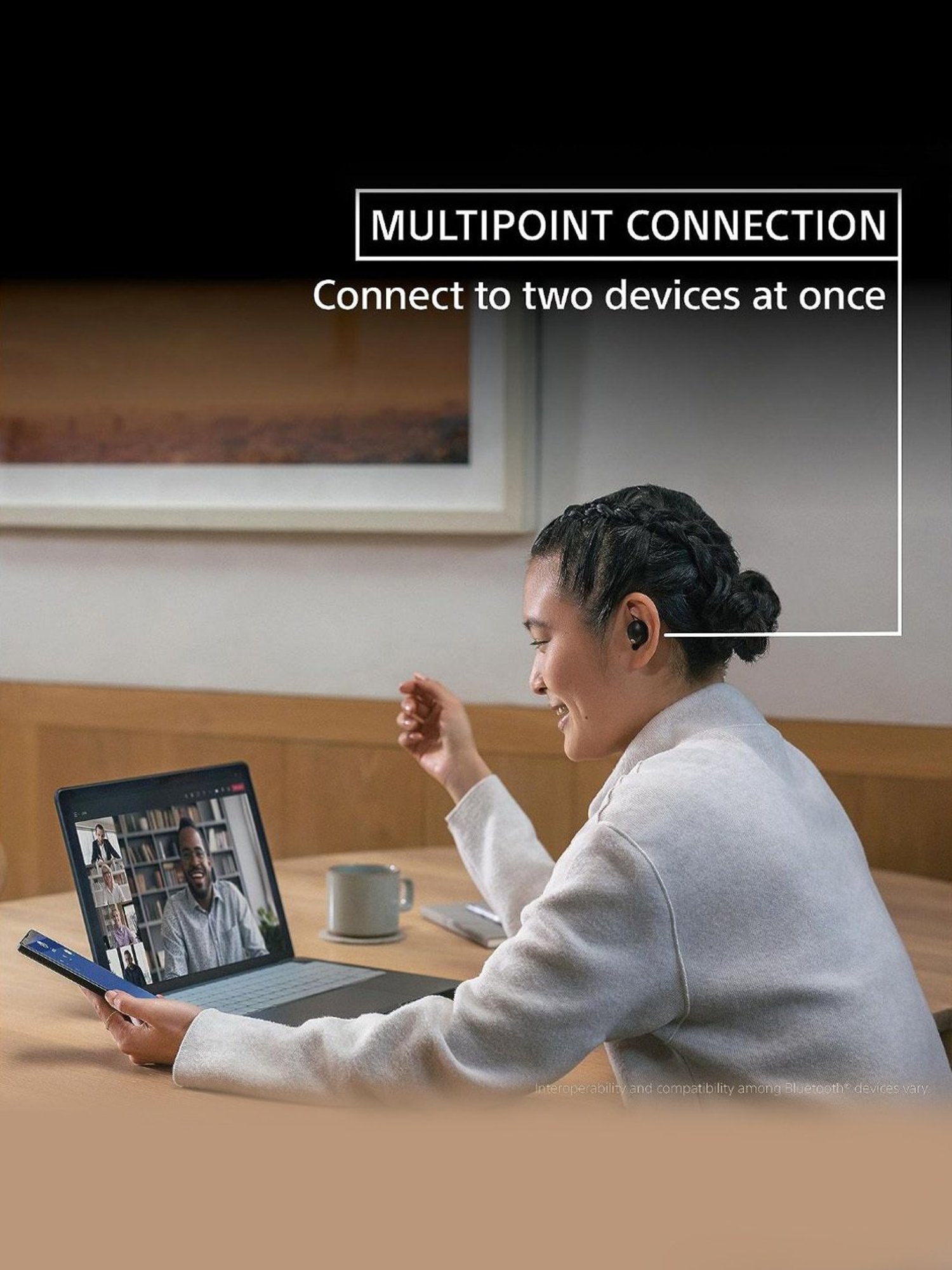 Boat Airdopes Sonik BT Earbuds with 60Hrs Playback & ENx Technology (Thunder Black, True Wireless)