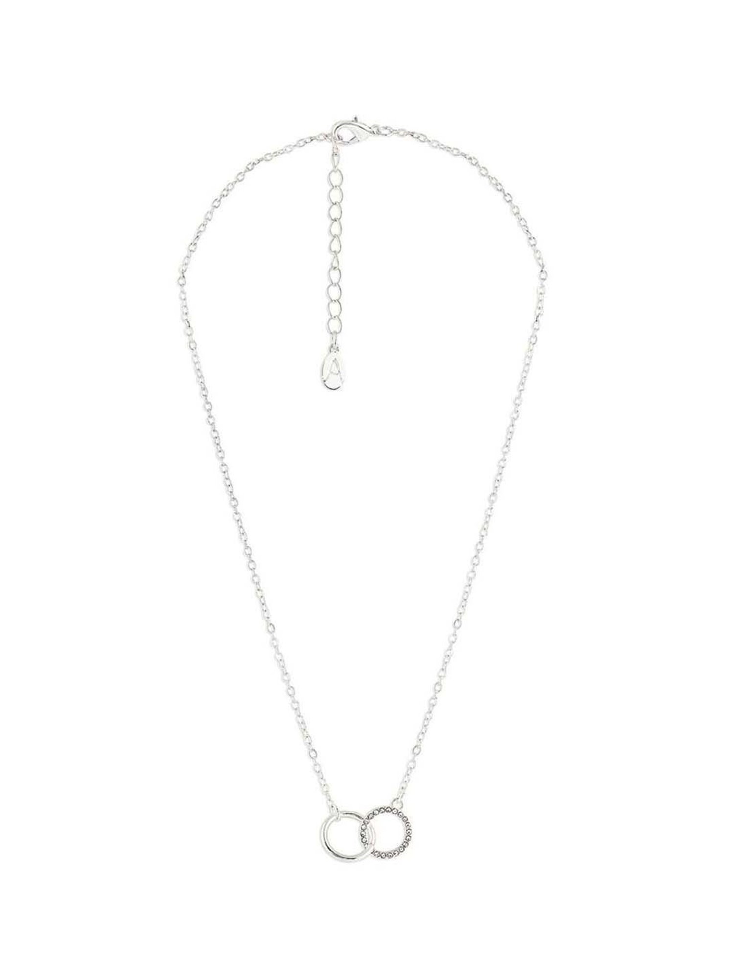 Accessorize London Women's Silver Linked Circles Pendant Necklace