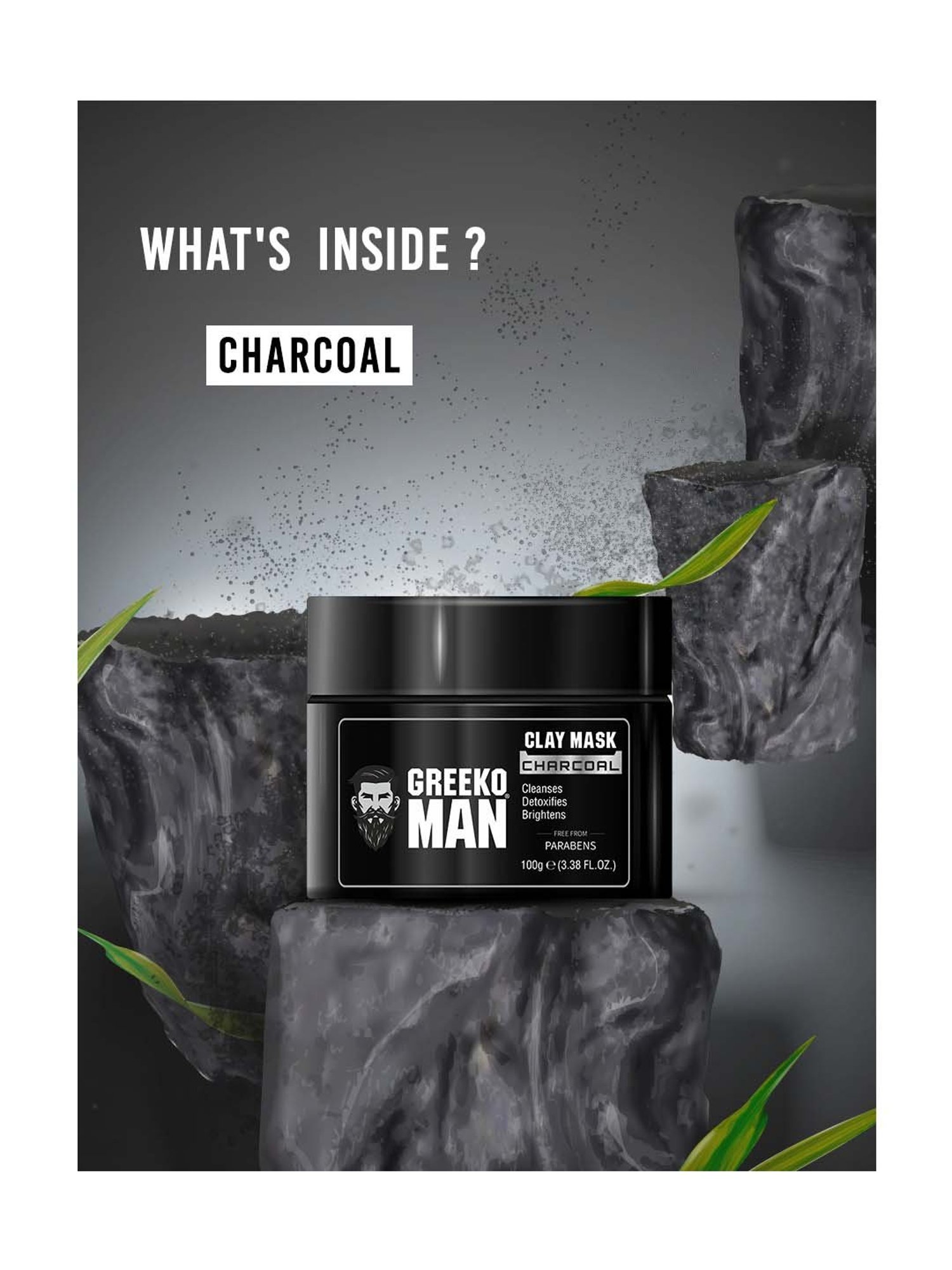 Greeko Man Clay Mask - Charcoal